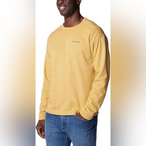 Columbia Men’s Twisted Creek Knit Long Sleeve Crewneck in Yellow Size XXL